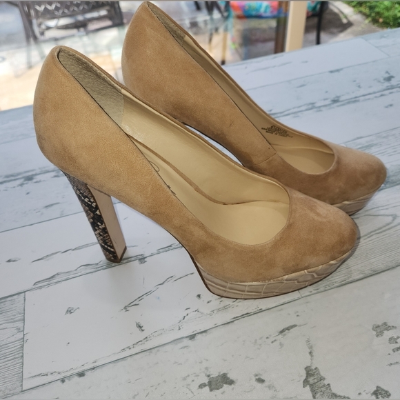 New Jessica Simpson Nellah Womens Suede Platform Heels Size 7.5 - Picture 6 of 14